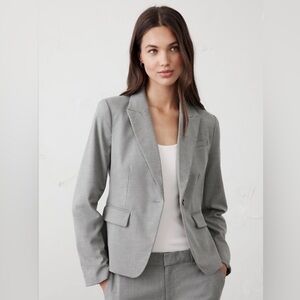 Banana Republic Factory Stretch Twill Blazer Heather Gray, Lined, Women’s Sz 10